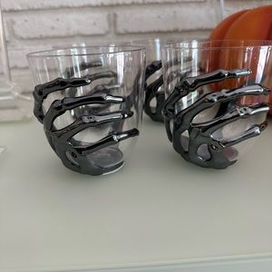 Skeleton Hand Acrylic Stemless Glasses 14.5oz Set of 4